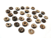 Coconut Bead - 100 Eco Friendly Donuts Rondelle Disk Beads 9mm