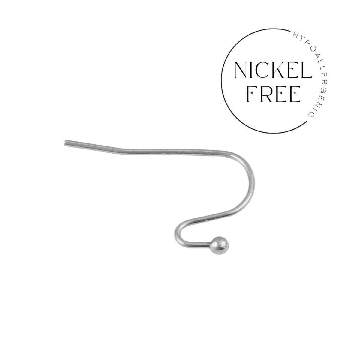 Stainless steel earring hooks 50 pcs (25 pairs) - Nickel free, lead free and cadmium free earwire