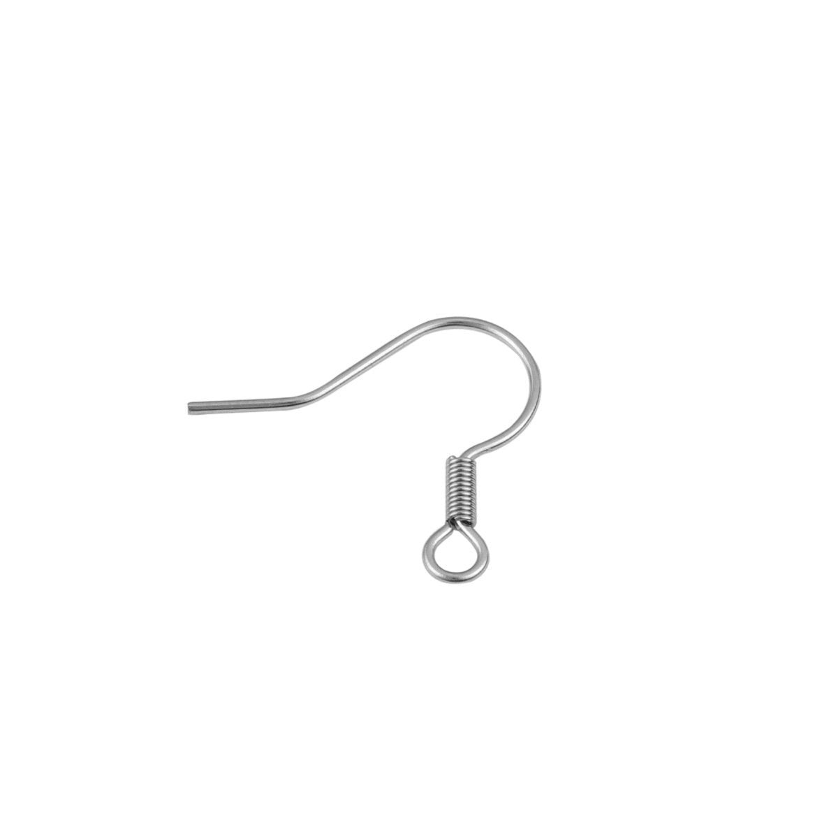 Stainless steel earring hooks 50 pcs (25 pairs) - Nickel free, lead free and cadmium free earwire