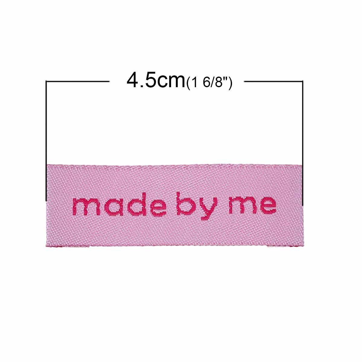 10 Pink woven printed sewing labels - different styles for choice
