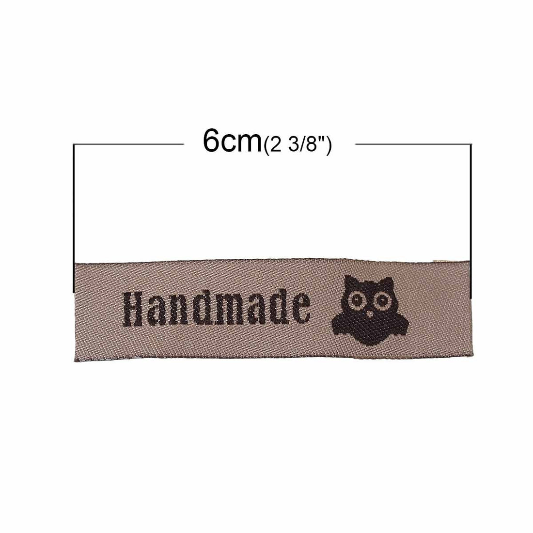 10 Brown woven printed sewing labels - different styles for choice