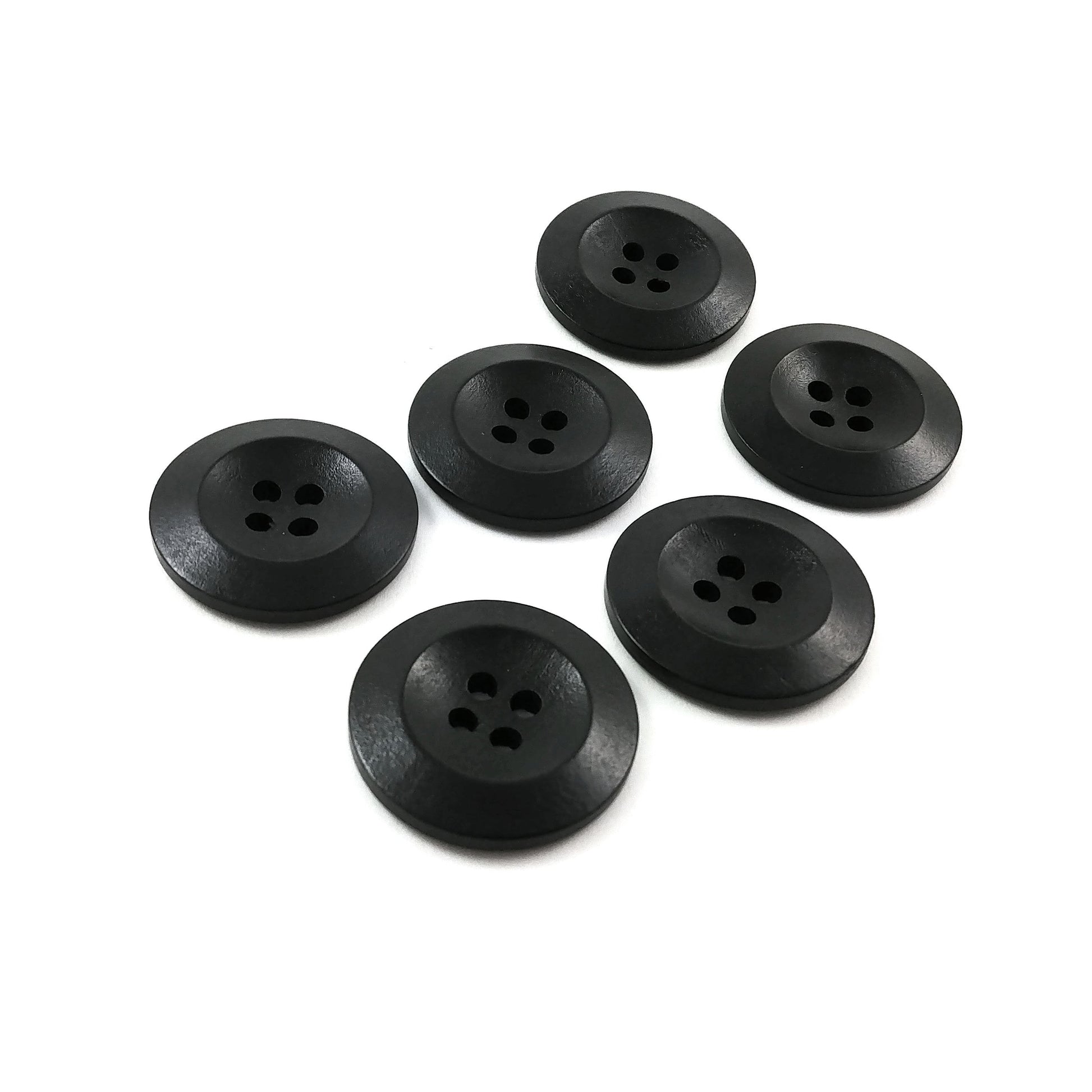 Wooden Sewing Buttons 28mm - set of 6 natural wood button - 6 colors available