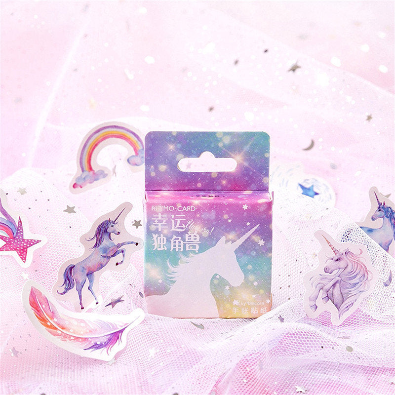Unicorn&#39;s dreams sticker pack - 45 cute stickers
