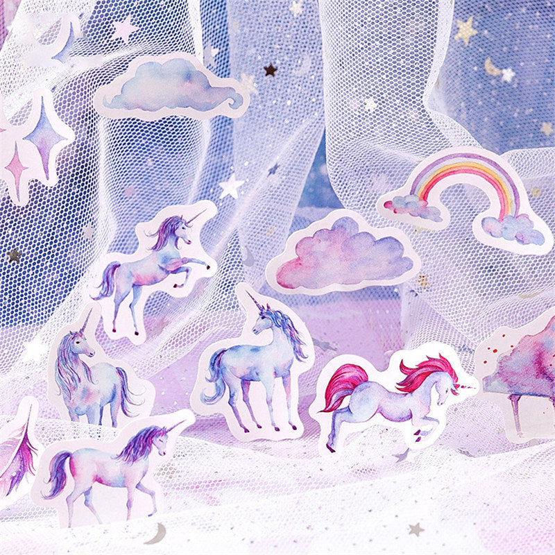 Unicorn&#39;s dreams sticker pack - 45 cute stickers
