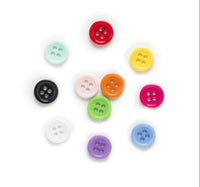 100 Mixed bright colors buttons - Bulk plastic sewing buttons 9 or 11mm