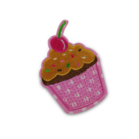 Cupcake iron on patches, embroidered patch, sew on patch