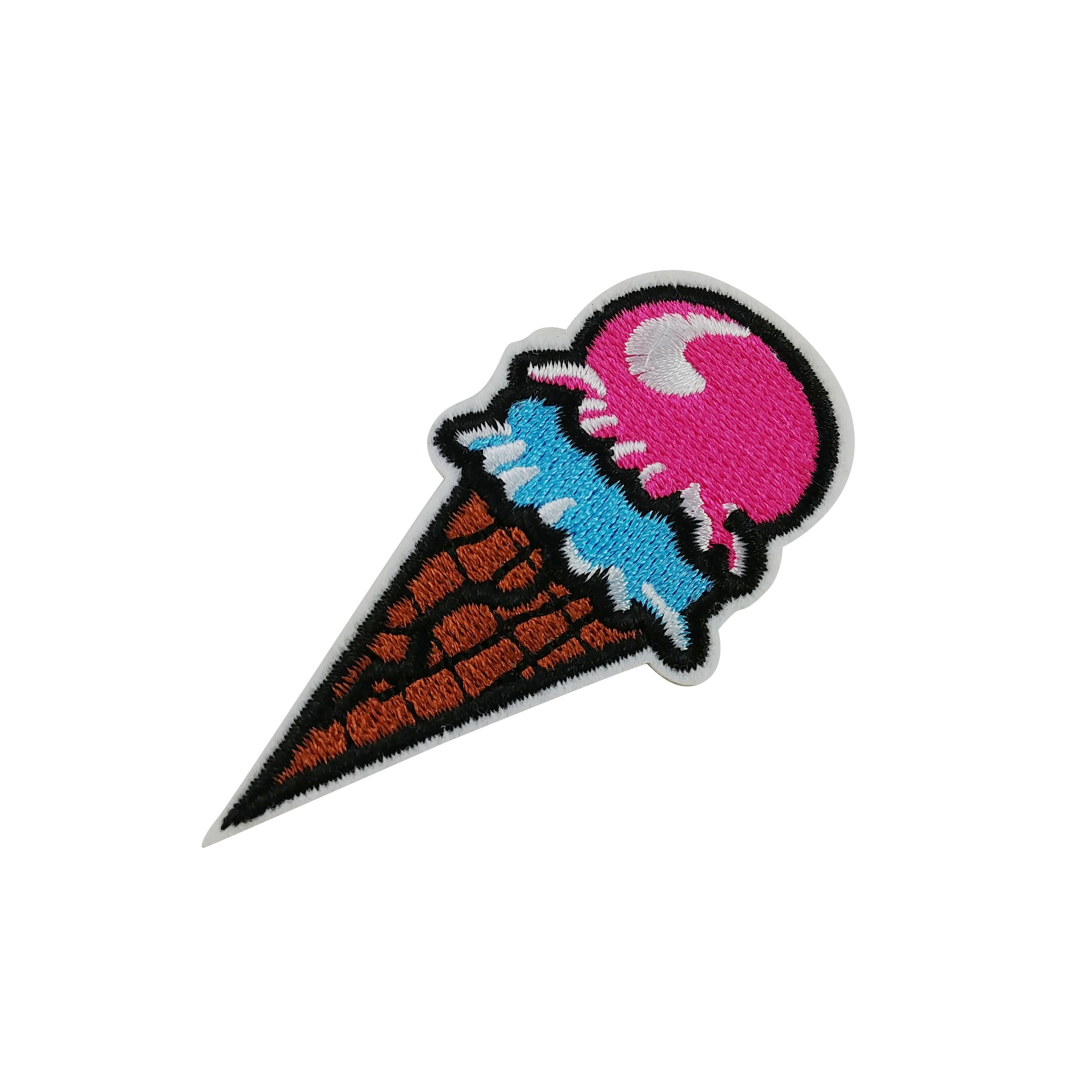 Ice cream iron on patches, embroidered patch, sew on patch