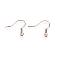 Rose gold stainless steel french earring hooks 10 pcs - Nickel free, lead free and cadmium free earwire