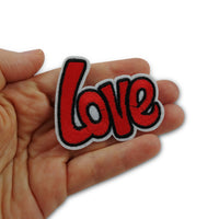 LOVE iron on patches, embroidered patch, sew on patch