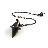 Metal dowsing bullet pendulum - Silver, gold, rose gold or antique bronze