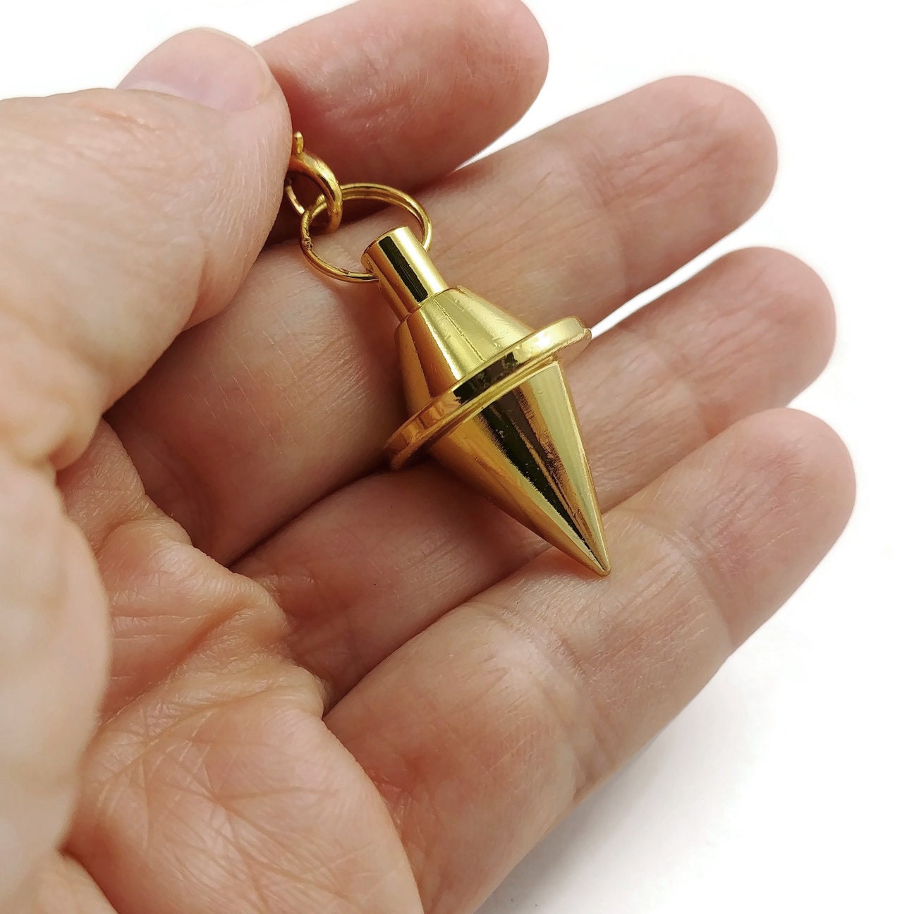 Metal dowsing bullet pendulum - Silver, gold, rose gold or antique bronze