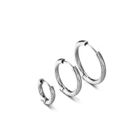 Stainless steel hoop earrings, Hypoallergenic earring findings, Plated huggie earring hoops, 5 colors available