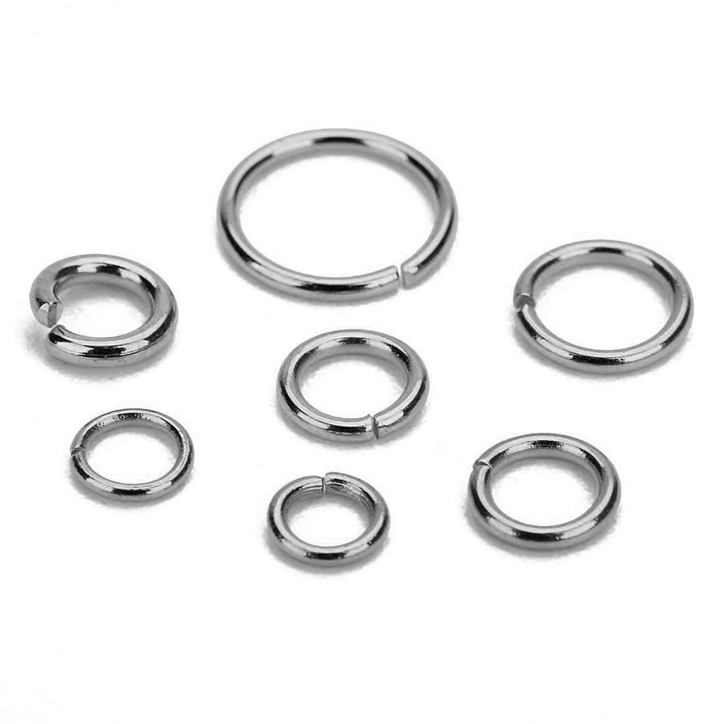 Silver stainless steel jump rings, Tarnish free jewelry findings