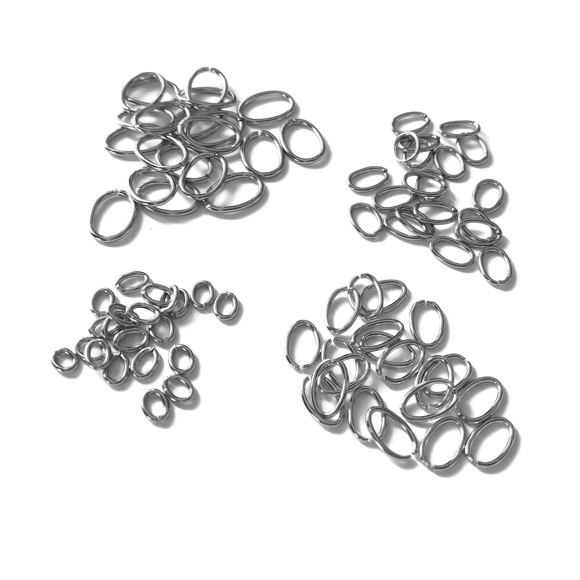 Stainless Steel Gold Jump Rings, 13 mm Open Twisted Silver Rings #384, – A  Girls Gems