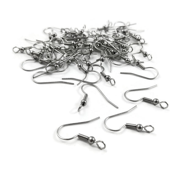 Earring hooks, Stainless steel earwire, Tarnish free jewelry making