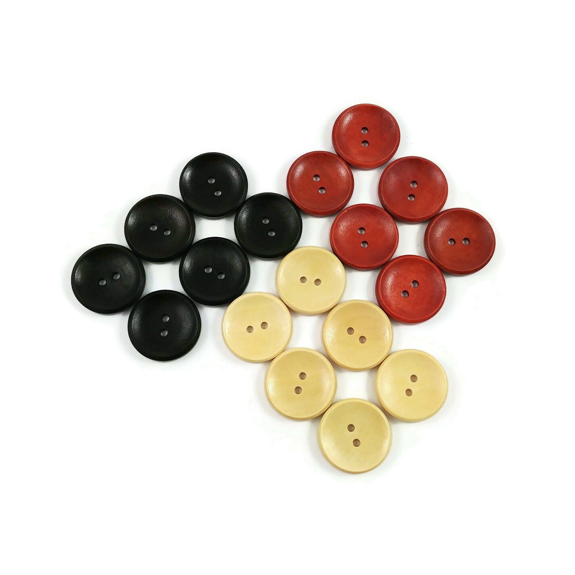 Naierhg 100Pcs Buttons Heart Shape Unfading Wood Brown Sewing Buttons for  Sewing 
