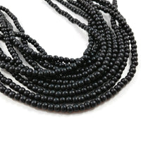 5mm black wood beads, 85pcs natural wooden beads, Round spacer beads for jewelry making