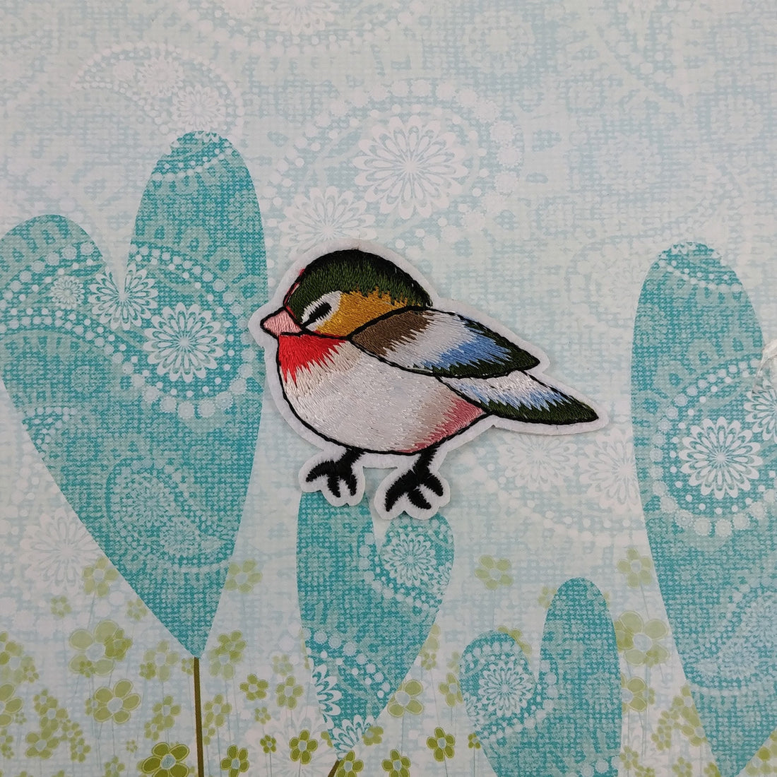 Cute little bird patch, Bird lover iron on patch, Embroidered sew on patch
