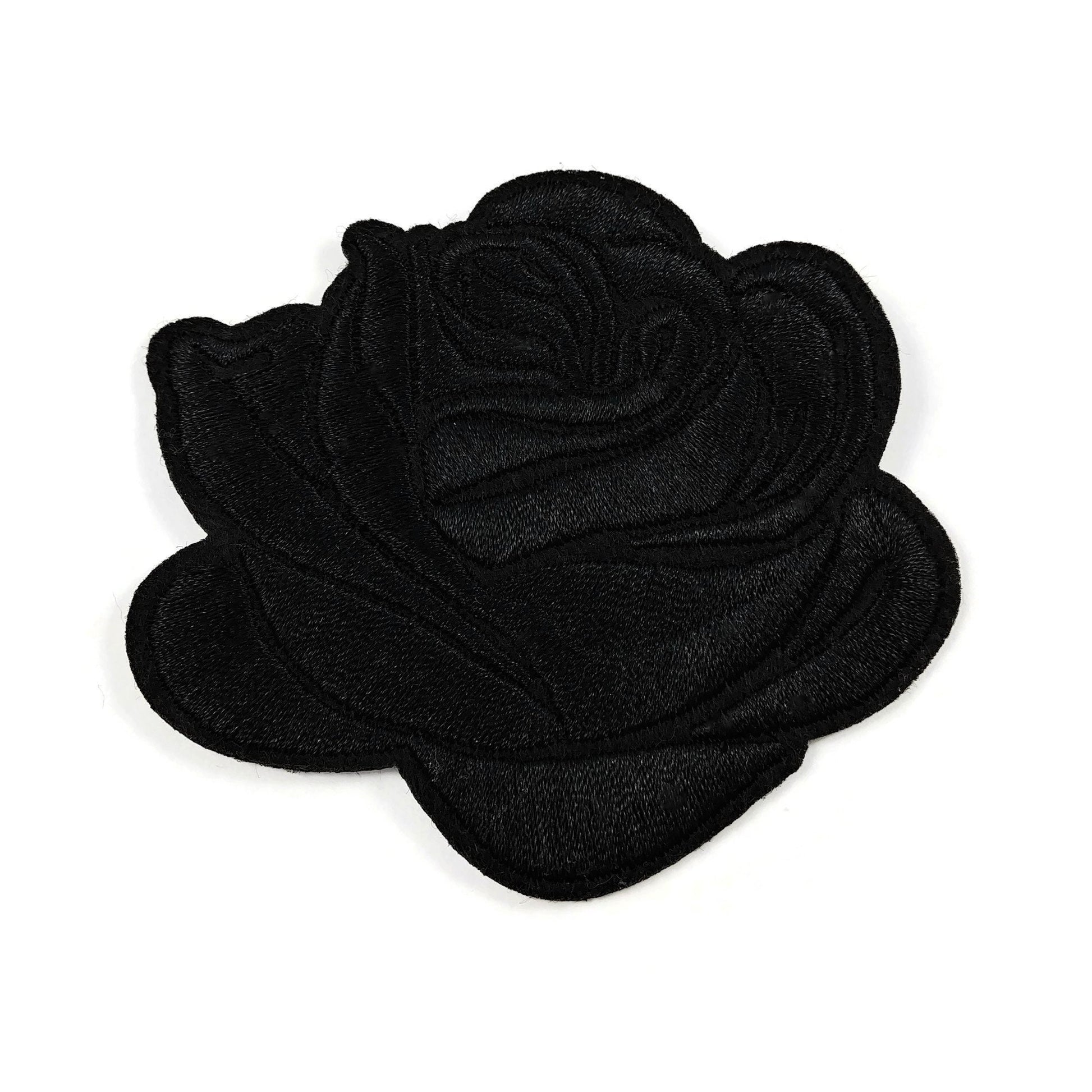 Set Of 2 Royal Blue Rose Flowers Sew On Full Embroidered Patch Appliqués Badge - Foto 3