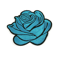 Large rose patch, Flower iron on patch, Embroidered patch, Big rose patch for jackets