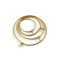 Surgical stainless steel hoops, Hypoallergenic earring findings, 15mm, 20mm, 25mm, 30mm hoops for jewelry making