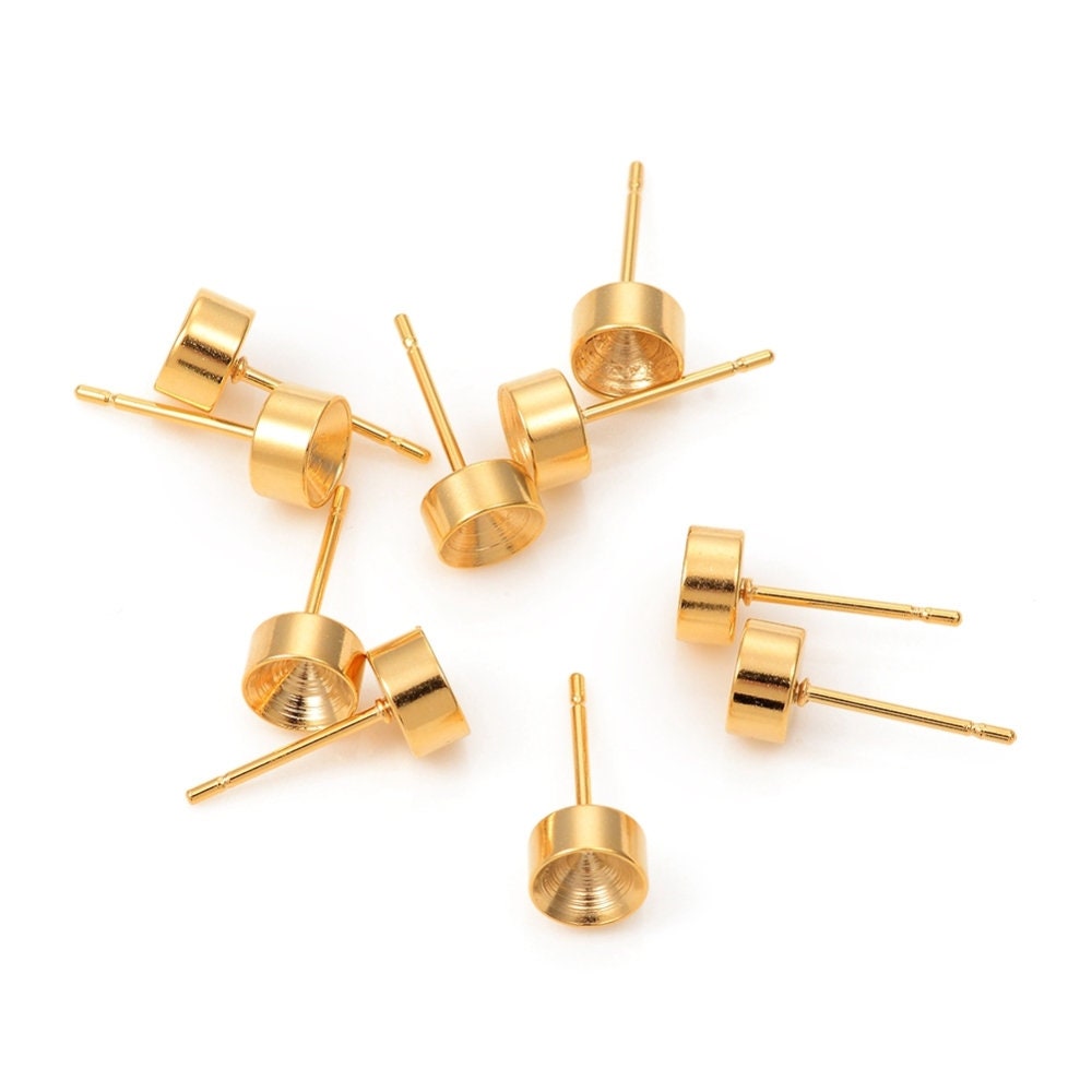Gold Earring Hooks Earring Posts Earring studs Hypoallergenic