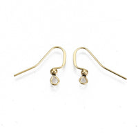 18K gold plated french earring hooks, Stainless steel ear wires, Nickel free earring findings, 20 pcs (10 pairs)