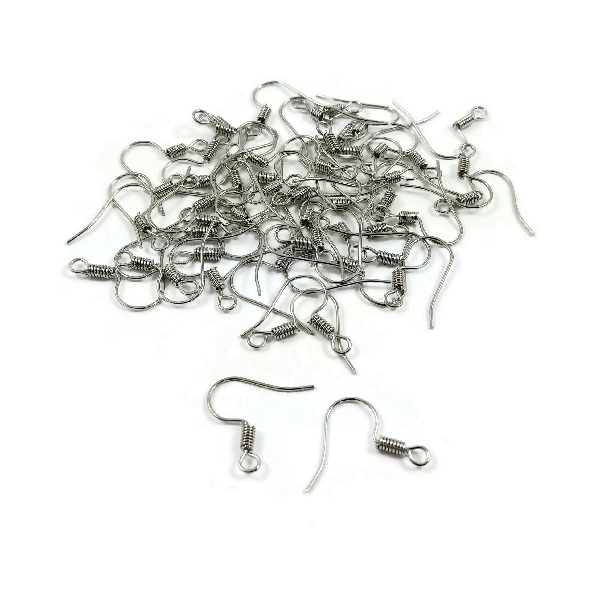 Earring hooks - Silver - Nickel free, lead free and cadmium free ear wire