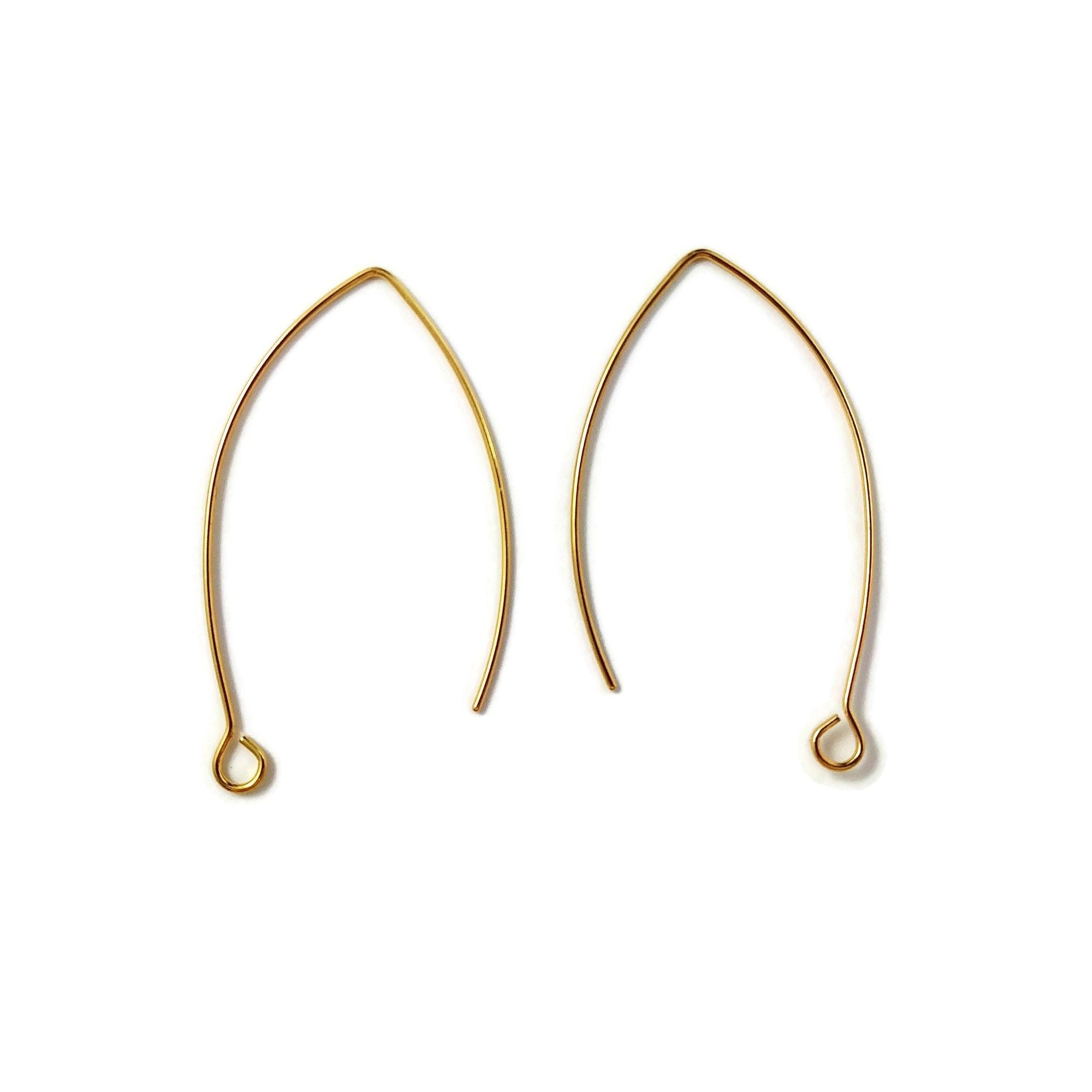 18K Gold Plated Flattened French Earrings hooks - luxury quality – House Of  Molds