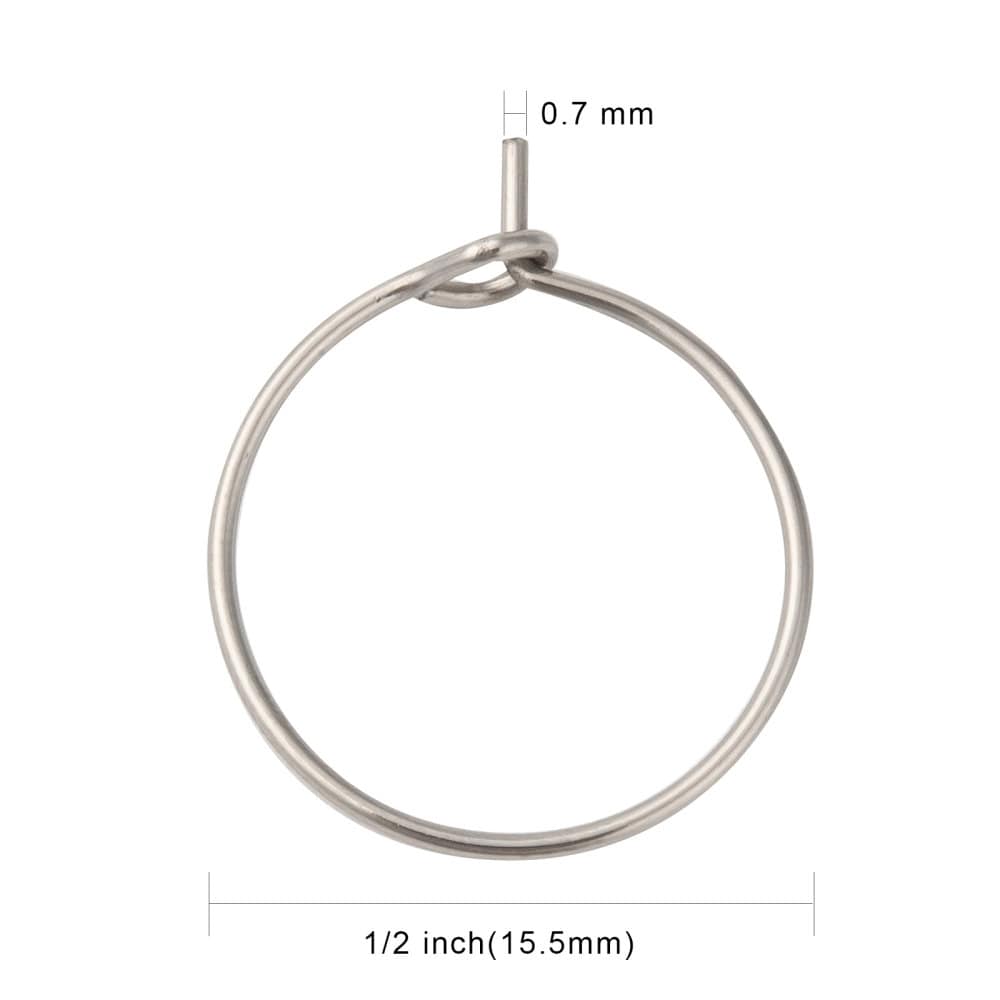Surgical stainless steel hoops, Earring findings for jewelry making