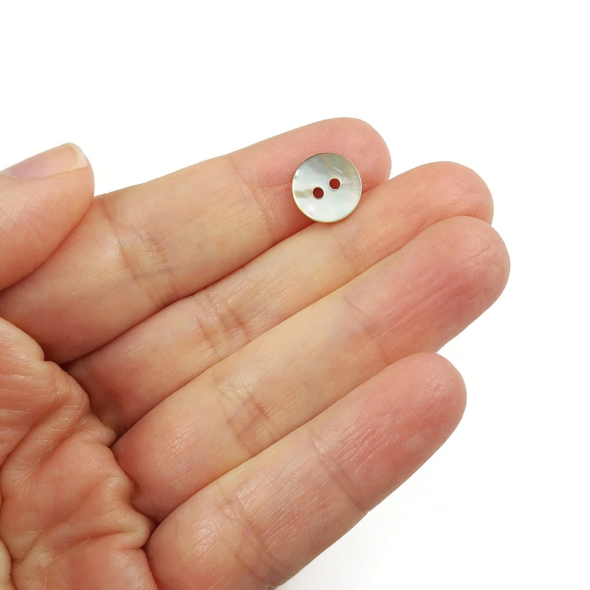 Natural agoya shell buttons, 6 sizes available, Raw pearl sewing butto