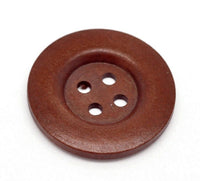 Gros Bouton Brun Foncé - 3 boutons en bois de 40mm