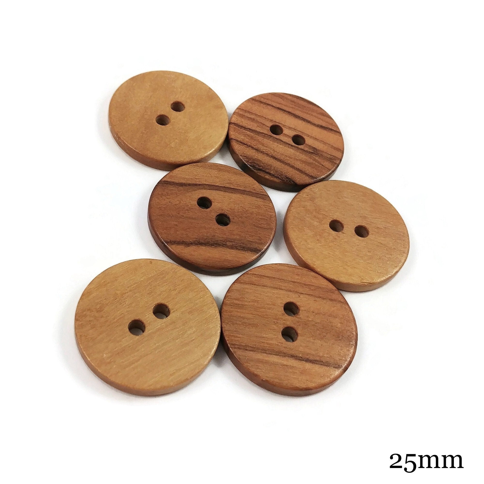 Round Olive Wood Buttons – Size 40 (25mm) – Wool and Crafts – Buy yarn,  wool, needles and other knitting and crafting Supplies online with fast  delivery