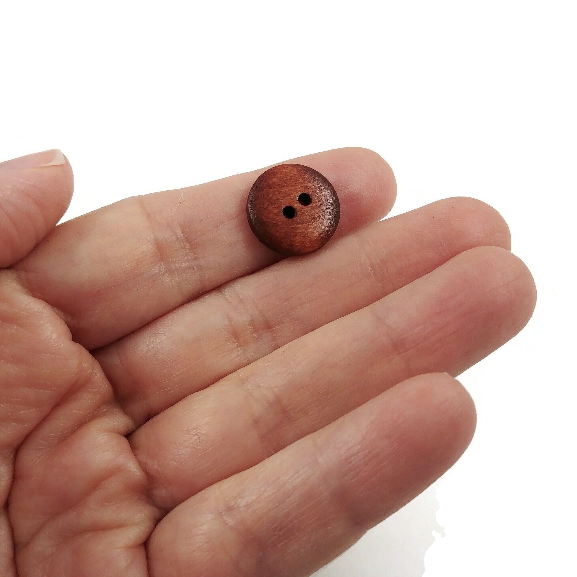 LARGE BROWN BUTTONS WOOD GRAIN 64mm - Nasias Buttons