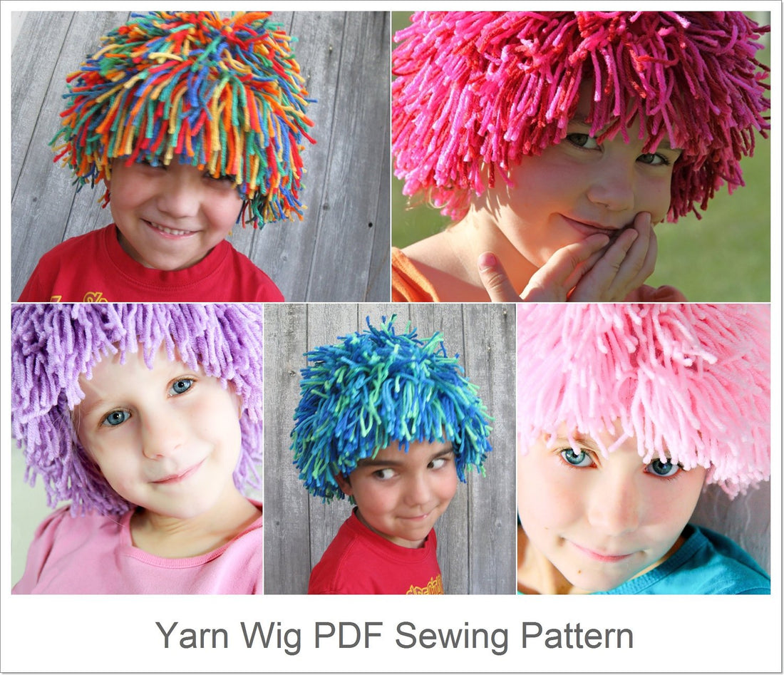 DIY Yarn Wig Sewing Pattern - Party and Costume Tutorial