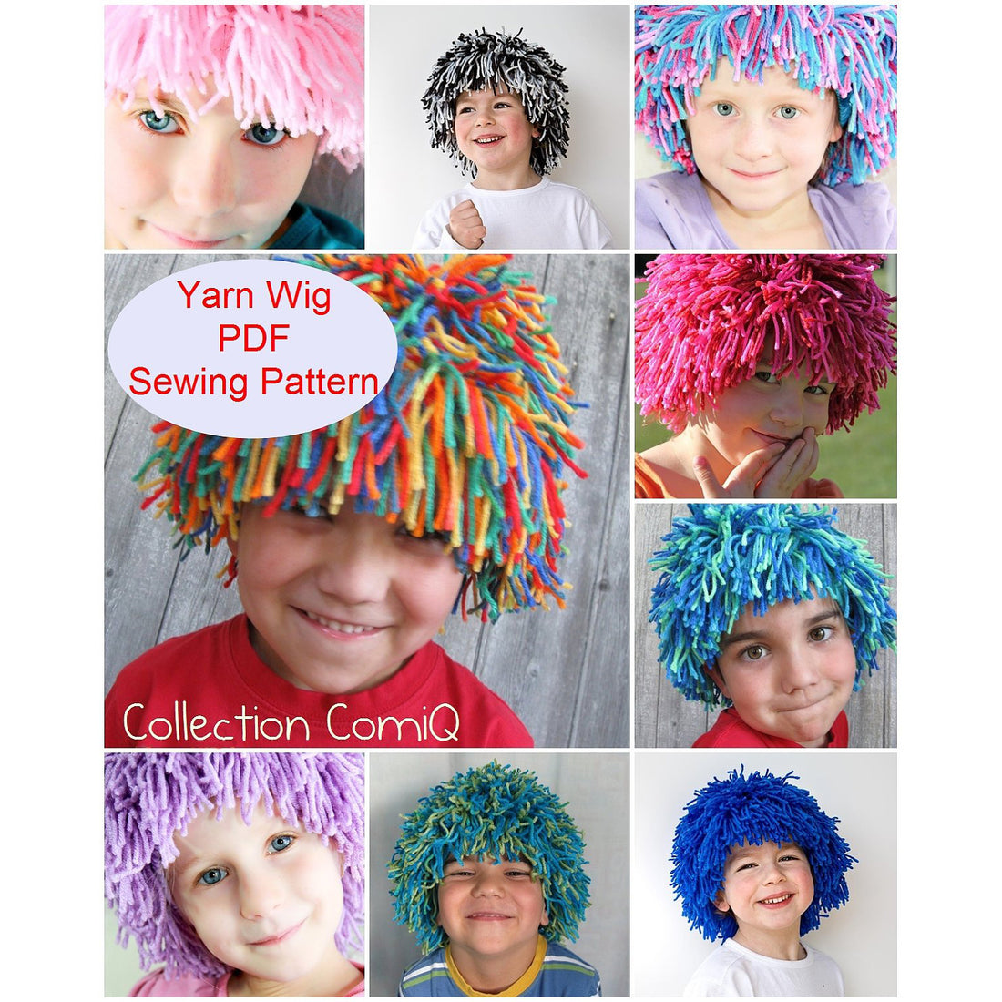 DIY Yarn Wig Sewing Pattern - Party and Costume Tutorial