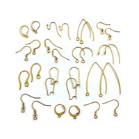 Earring making starter kit, Stainless steel hooks 30pcs, Hypoallergenic earwire jewelry findings, Sample pack