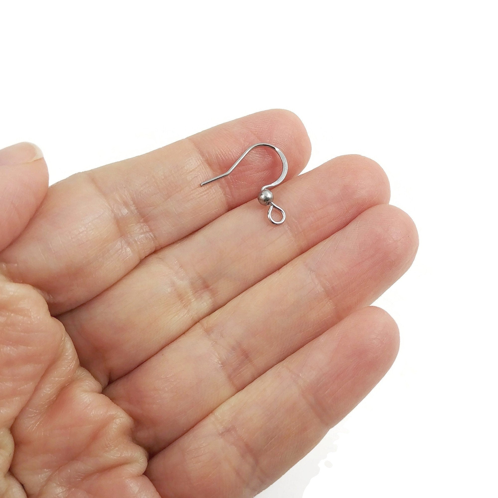 20PCS Nickel Free and Lead Free Silver Plated French Earring Hook Ear Wire Lever  Back Open