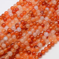 4mm, 6mm, 8mm carnelian beads, Red agate gemstone beads, Round natural stone beads for jewelry making
