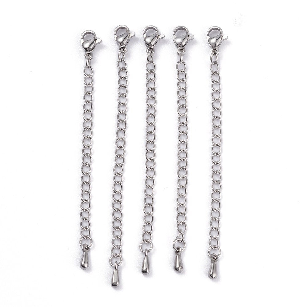 4 Inch Silver Stainless Necklace Extender | Lauren's Hope
