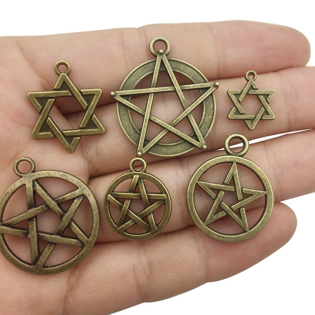 Pentagram hot sale charms bulk