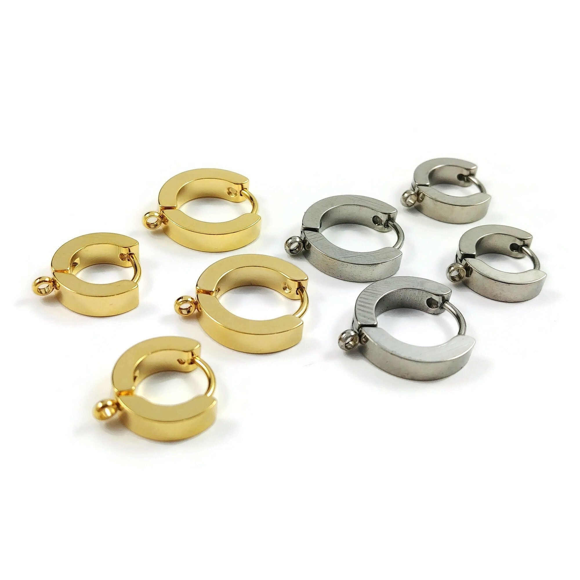 20 Pairs 316L Surgical Stainless Steel Lever Back Earrings – Hypoallergenic, 16mm Silver