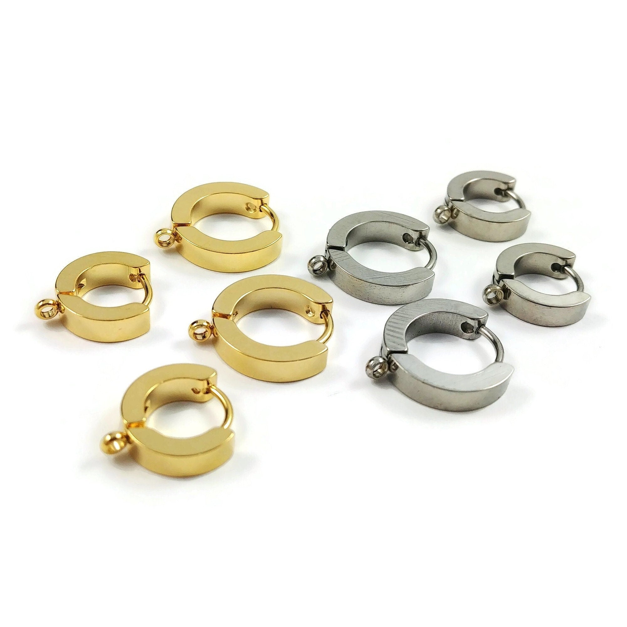 100Pcs Earring Hoops for Jewelry Making, 35Mm Hypoallergenic Earrings  Beading Ho