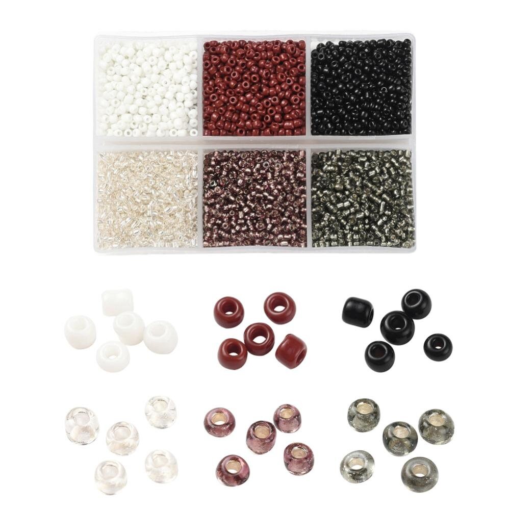 2mm Glass Seed Beads Kit 4800 Assorted Mixed Beads Jewelry 
