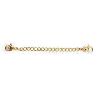 2" necklace extender, Stainless steel chain extender, Adjustable bracelet part, 21K gold plated, Silver