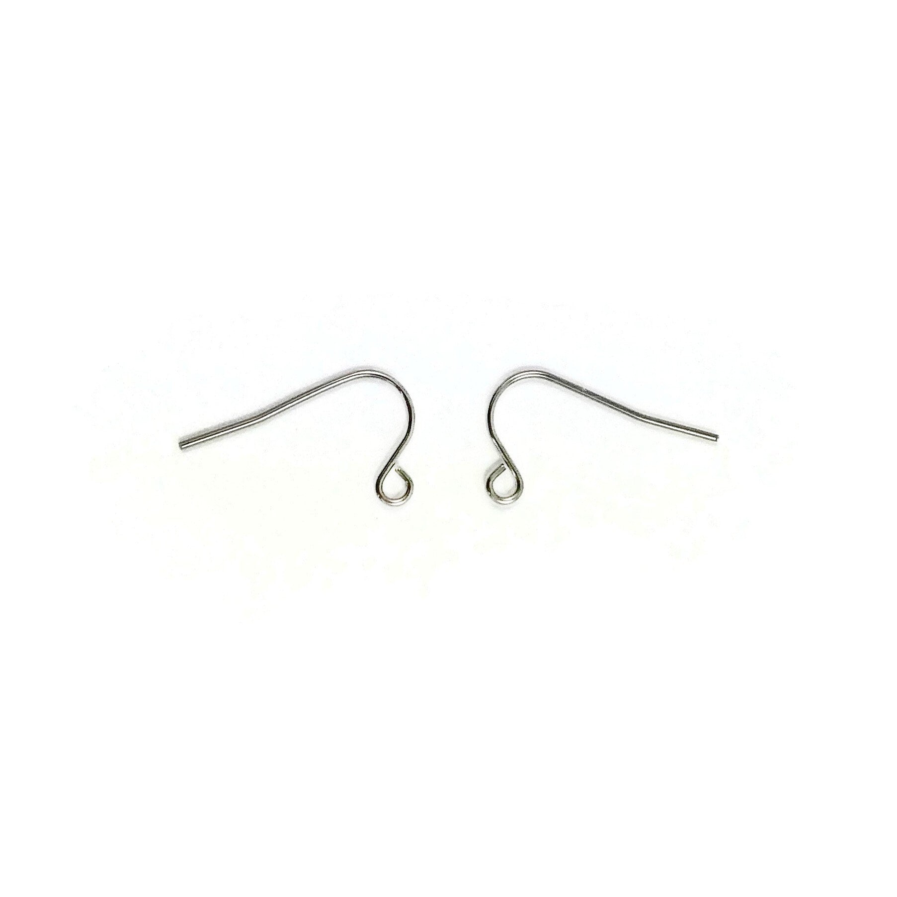 Surgical stainless steel hooks, 21 gauge earring findings, Hypoallergenic silver earwire, Jewelry making