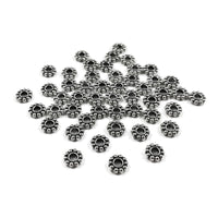 Daisy spacer beads, 6mm heishi beads, Jewelry making nickel-free metal beads, Gold, Silver, Bronze, Copper