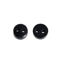6mm black plastic buttons, Small resin sewing buttons, 25 tiny craft buttons