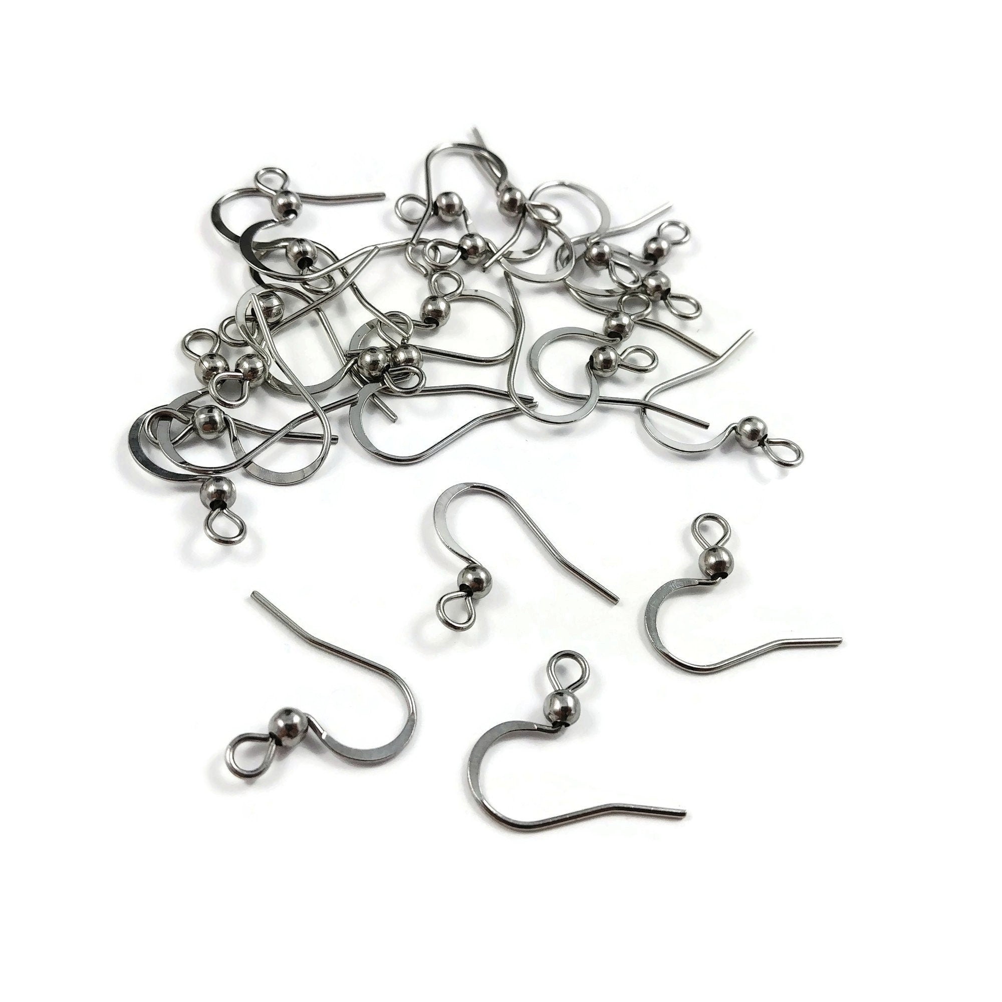 30 Pairs of Silver Large Loop 316L Stainless Steel Earring Hooks – Davidson  Workshop