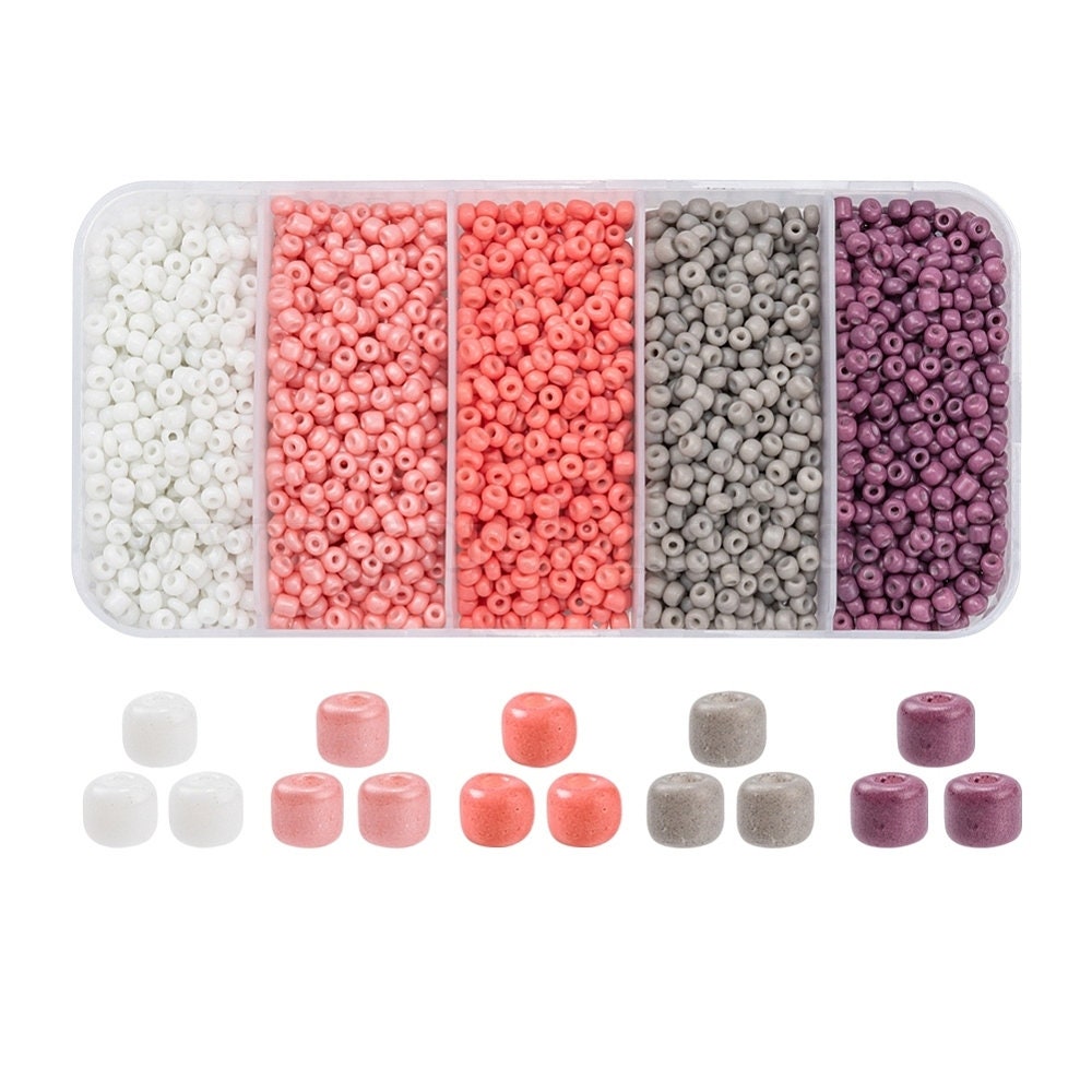 1900 assorted seed beads, 3mm glass mixed beads kit, Jewelry making set